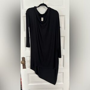 We The Free Black Long Sleeve Asymmetrical Dress. Very soft! Size Large